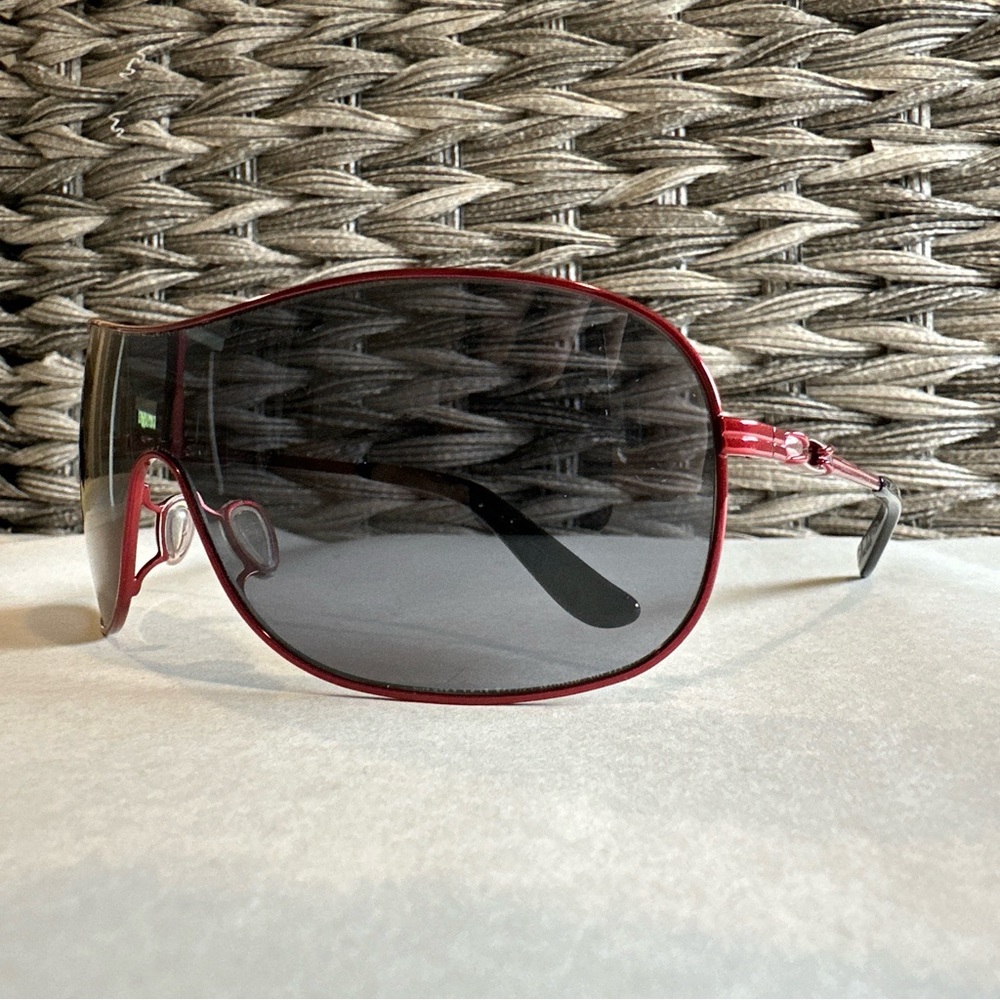 Oakley Women’s Collected Sunglasses Maroon Red Frame Grey Lenses